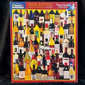 White Mountain 1000 Piece Puzzle "Wine Bottles "